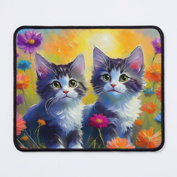 Item preview, Kittens and Wildflowers designed and sold by Jill Nightingale.