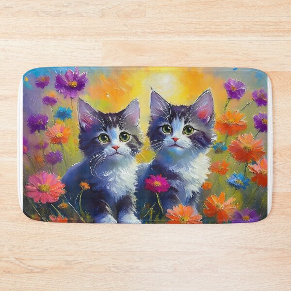 Item preview, Kittens and Wildflowers designed and sold by Jill Nightingale.