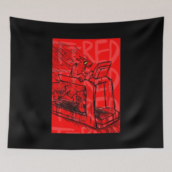 Item preview, Tired Workout Red Graphic designed and sold by Catsi-Nook-Art.