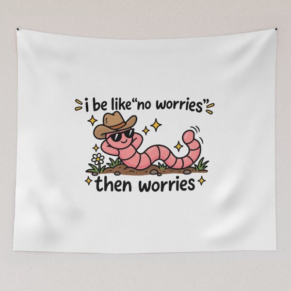 Item preview, No Worries Then Worries Cowboy Worm designed and sold by GoCrafty.