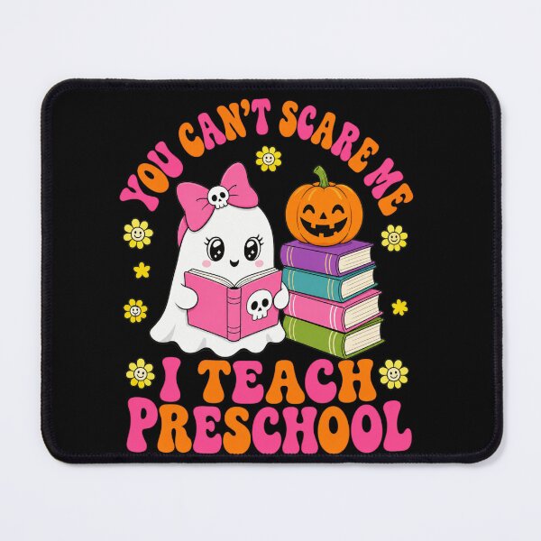 Item preview, Preschool Halloween Teacher Ghost Reading Pumpkin Art designed and sold by anapldv.