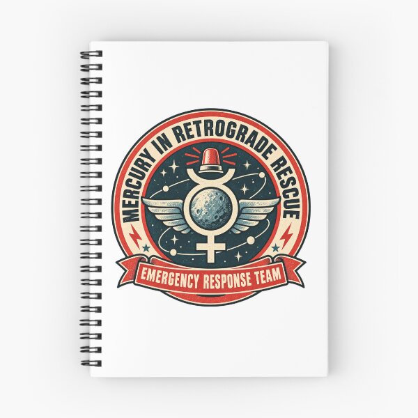 Item preview, Mercury In Retrograde Rescue Parody Logo Tee designed and sold by Inkworksbyshery.