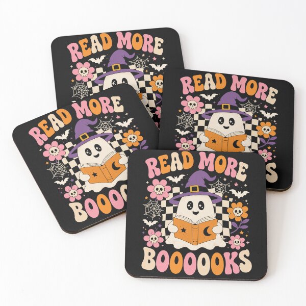 Item preview, Halloween Ghost Reading Spooky Book with Cute Bats designed and sold by anapldv.