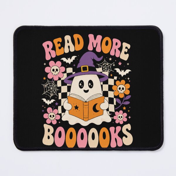Item preview, Halloween Ghost Reading Spooky Book with Cute Bats designed and sold by anapldv.