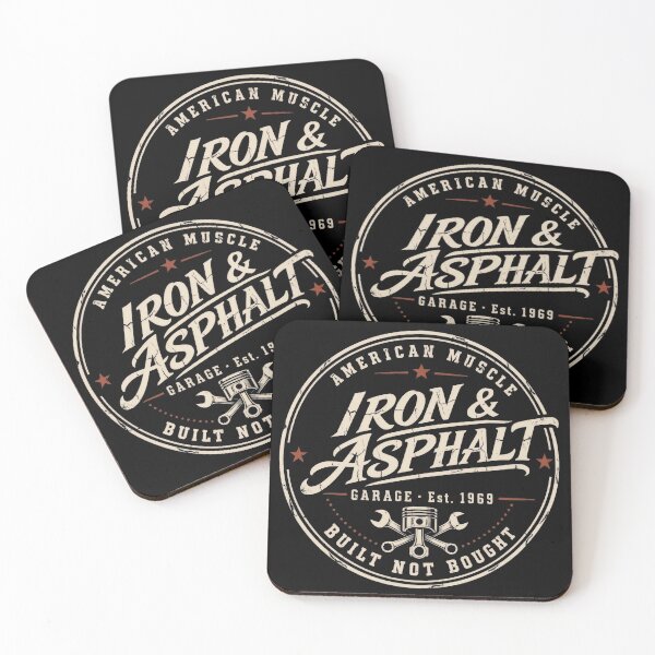 Item preview, Iron & Asphalt Vintage American Muscle Garage Emblem designed and sold by thirtyonestars.