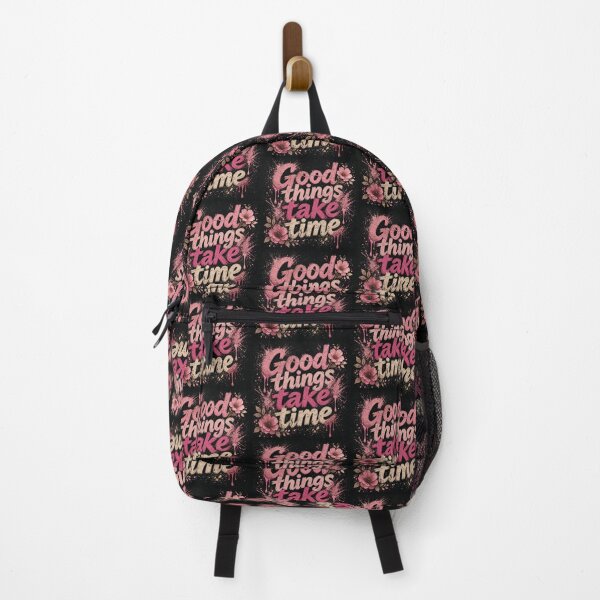 Item preview, Good Things Take Time Pink Splatter Grunge Design designed and sold by HappyOops.