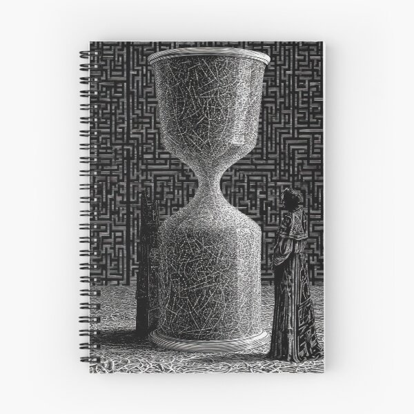 Item preview, Mysterious Hourglass Labyrinth Monochromatic Design designed and sold by POVAD.