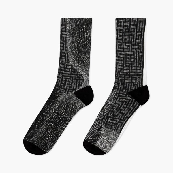 Item preview, Mysterious Hourglass Labyrinth Monochromatic Design designed and sold by POVAD.