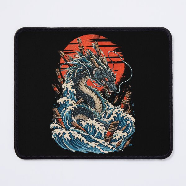 Item preview, Storm Dragon Ukiyo-e Wave - Japanese Mythology Inspired Fantasy Art designed and sold by Rosteri.