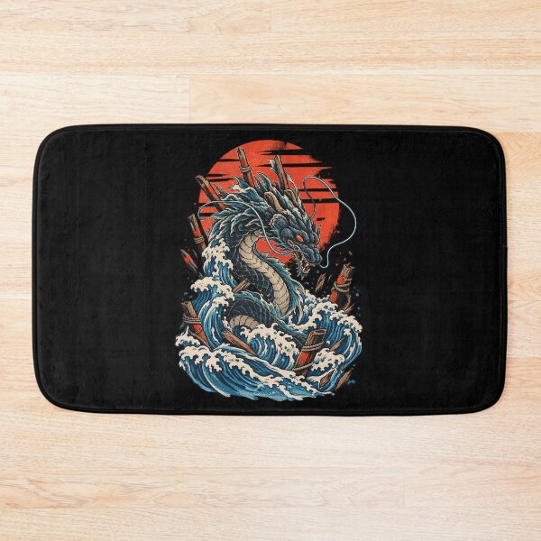 Artikelvorschau, Sturmdrachen-Ukiyo-e-Welle – Fantasy-Kunst inspiriert von der japanischen Mythologie entworfen und verkauft von Rosteri.