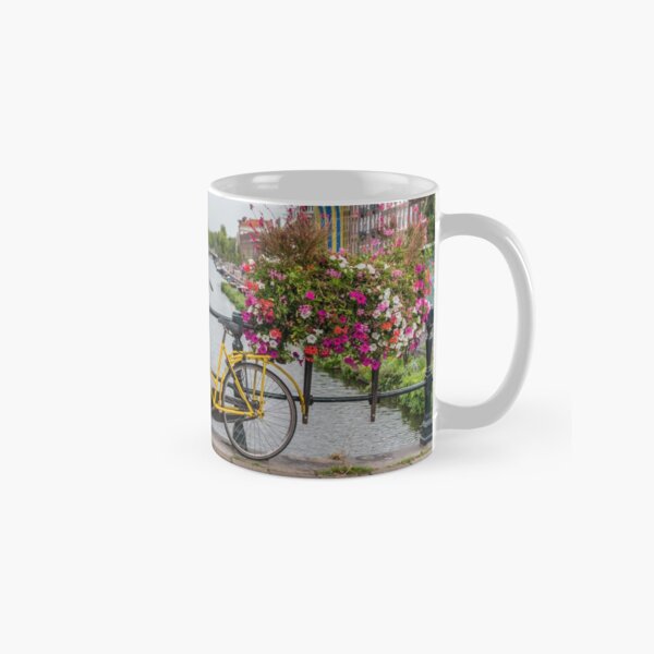 Item preview, Yellow Bicycle and Flowers on a Bridge in Amsterdam Netherlands designed and sold by Jon Shore.