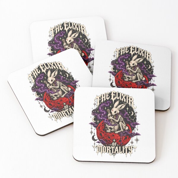 Item preview, Skeletal Rabbit Brewing Elixir Skull Gothic Witch designed and sold by chattsuede.