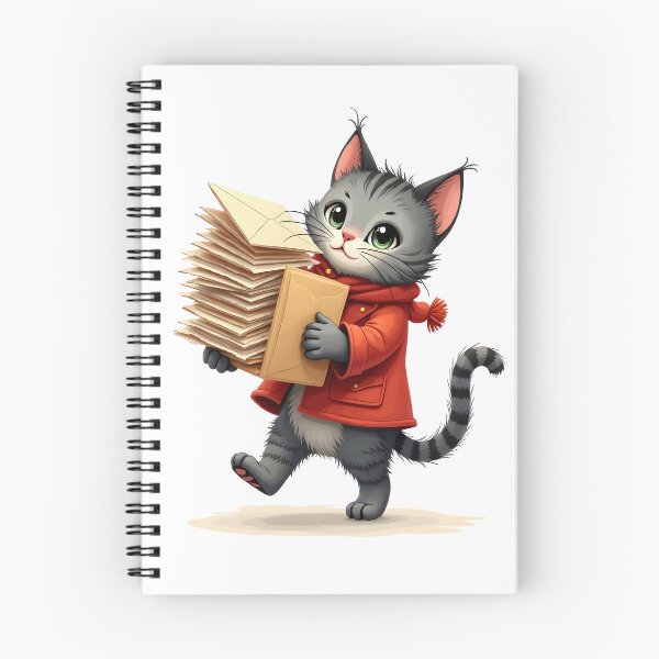 Item preview, Kitty Christmas Post Office – Christmas Letter Delivery Cat designed and sold by ArtemisEutopia.