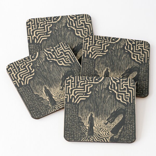 Item preview, Mysterious Labyrinth Journey Dark Fantasy Art designed and sold by POVAD.