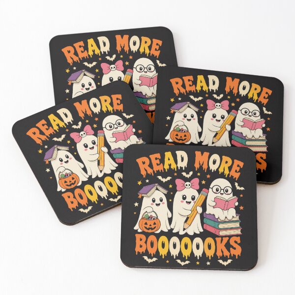 Item preview, Halloween Books Ghost Trio Spooky Reading Illustration designed and sold by anapldv.