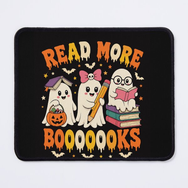 Item preview, Halloween Books Ghost Trio Spooky Reading Illustration designed and sold by anapldv.