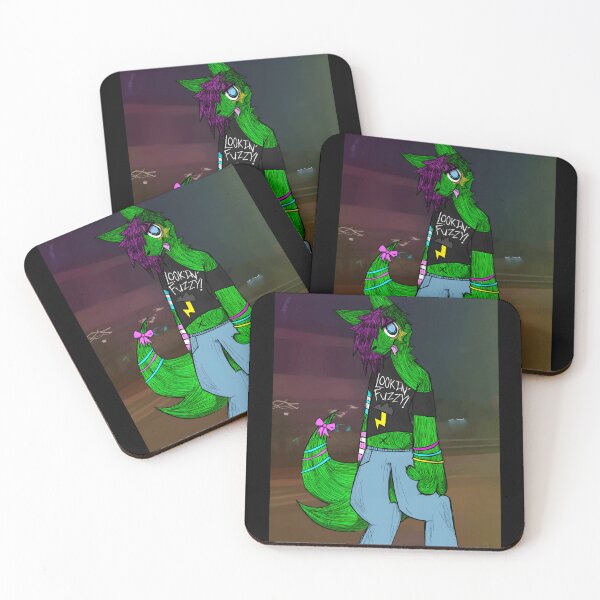 Item preview, Fuzzy Green Character with Attitude designed and sold by Catsi-Nook-Art.