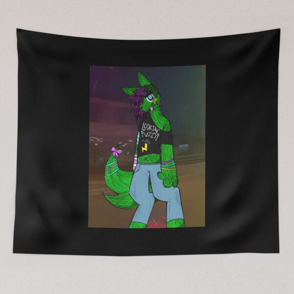 Item preview, Fuzzy Green Character with Attitude designed and sold by Catsi-Nook-Art.