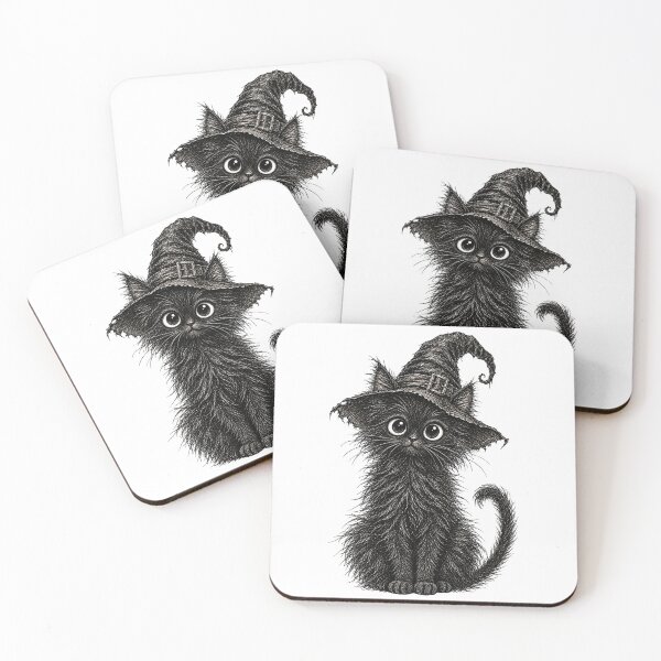Item preview, Cute Spooky Black Cat Witch Hat Vintage Halloween designed and sold by SOUFIANE1991.