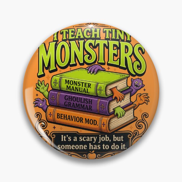 Item preview, I Teach Tiny Monsters - Funny Halloween Teacher Spooky Books designed and sold by artscreat.