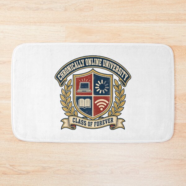 Item preview, Chronically Online University Parody Logo Tee designed and sold by Inkworksbyshery.