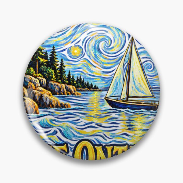 Item preview, Lake Ontario Starry Night Sailing Art designed and sold by teemsa.