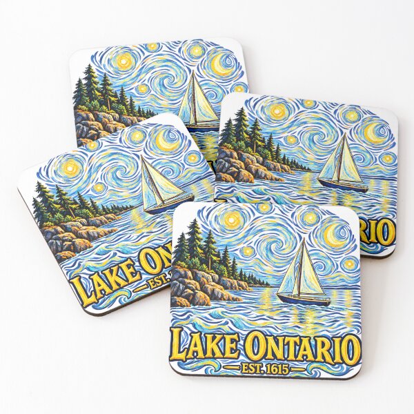 Item preview, Lake Ontario Starry Night Sailing Art designed and sold by teemsa.
