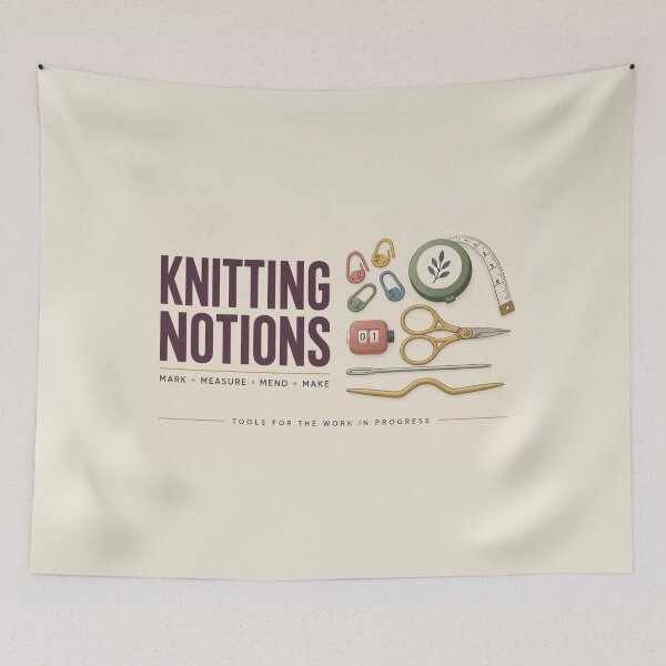 Item preview, Knitting Notions Pouch – Knitter Tool & Accessories Organizer Design designed and sold by astersgraphics.
