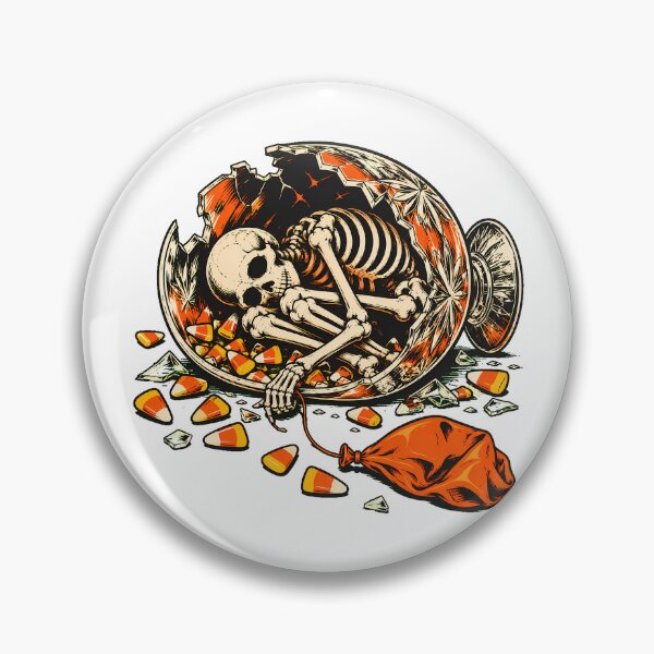 Item preview, Sad Skeleton Broken Candy Dish Halloween Goth designed and sold by chattsuede.