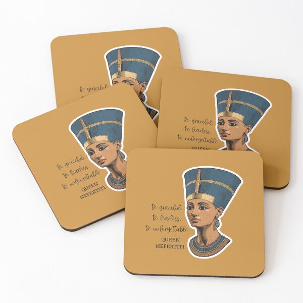 Item preview, Nefertiti Be Graceful Be Fearless Egyptian Quote Sticker designed and sold by KaBaRen.