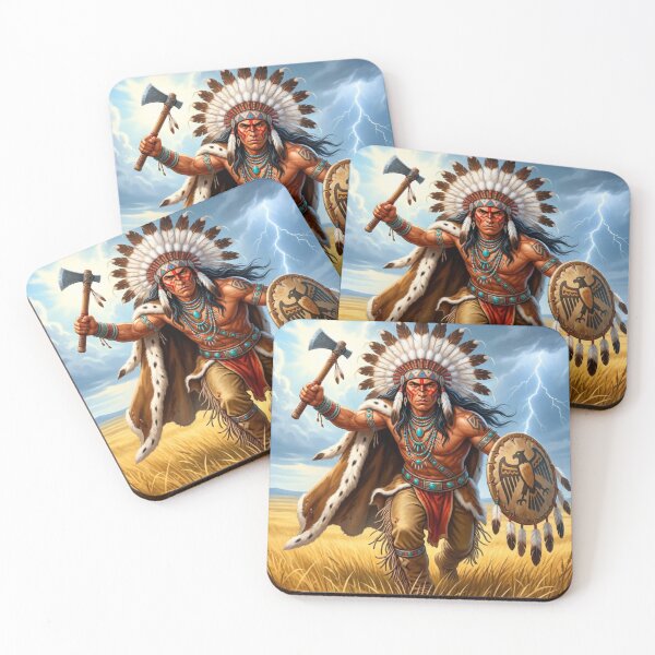 Item preview, Native American Warrior | Storm Plains | Indigenous Inspired Fantasy Art designed and sold by GarnerSupplyCo.