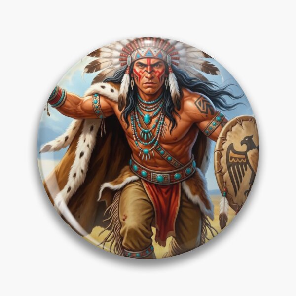 Item preview, Native American Warrior | Storm Plains | Indigenous Inspired Fantasy Art designed and sold by GarnerSupplyCo.