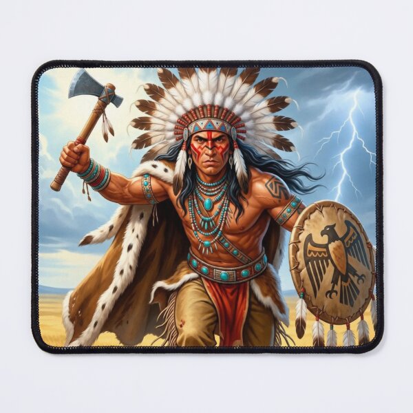 Item preview, Native American Warrior | Storm Plains | Indigenous Inspired Fantasy Art designed and sold by GarnerSupplyCo.