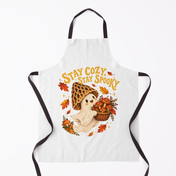 Item preview, Mushroom Ghost Morel Basket Cottagecore Halloween designed and sold by chattsuede.