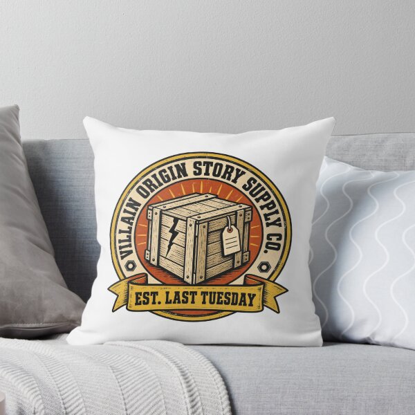 Item preview, Villain Origin Story Supply Co. Parody Logo Tee designed and sold by Inkworksbyshery.