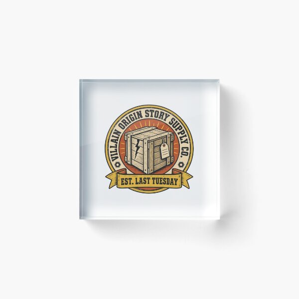 Item preview, Villain Origin Story Supply Co. Parody Logo Tee designed and sold by Inkworksbyshery.