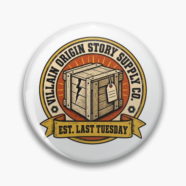 Item preview, Villain Origin Story Supply Co. Parody Logo Tee designed and sold by Inkworksbyshery.