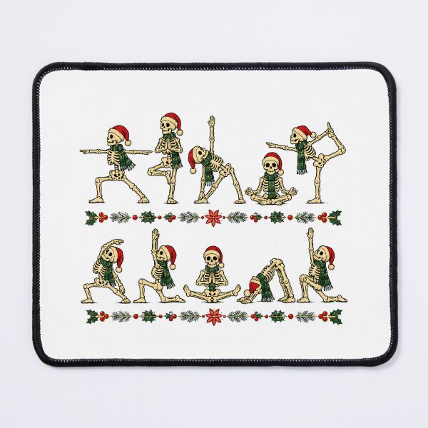 Item preview, Skeleton Yoga Santa Hat Pose Christmas Yogi designed and sold by chattsuede.