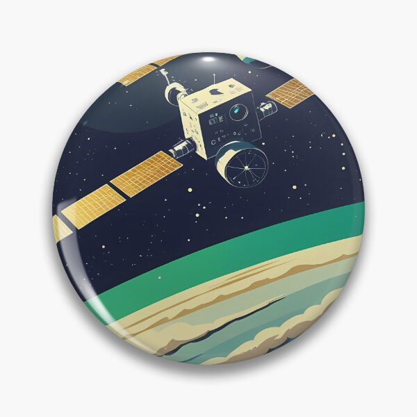 Item preview, Retro Space Station Travel Poster - Earth Orbit Space Art designed and sold by Deep Field Prints.