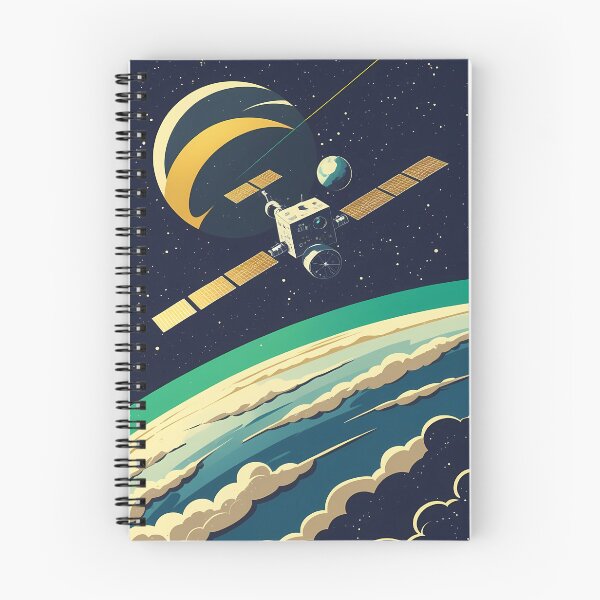 Item preview, Retro Space Station Travel Poster - Earth Orbit Space Art designed and sold by Deep Field Prints.