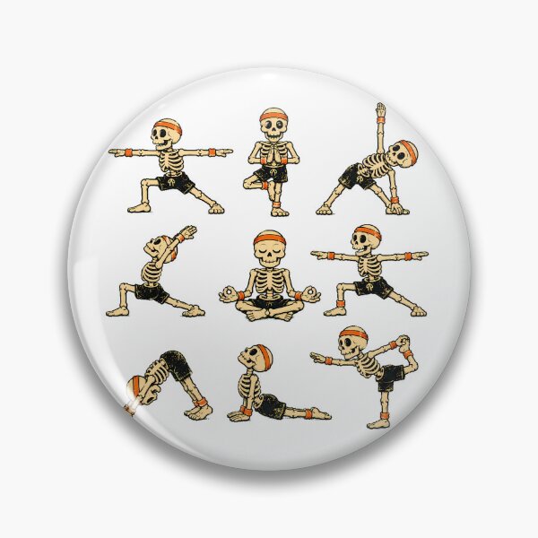 Item preview, Yoga Skeleton Grid Poses Goth Yogi designed and sold by chattsuede.