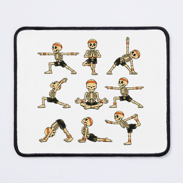 Item preview, Yoga Skeleton Grid Poses Goth Yogi designed and sold by chattsuede.