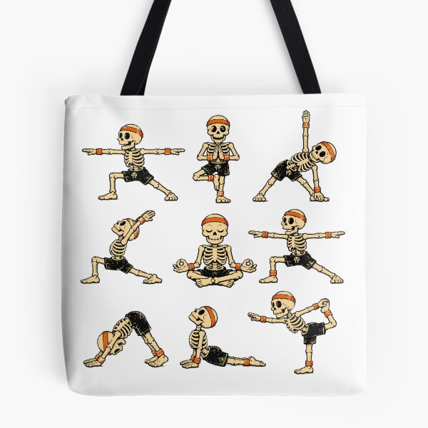 Item preview, Yoga Skeleton Grid Poses Goth Yogi designed and sold by chattsuede.