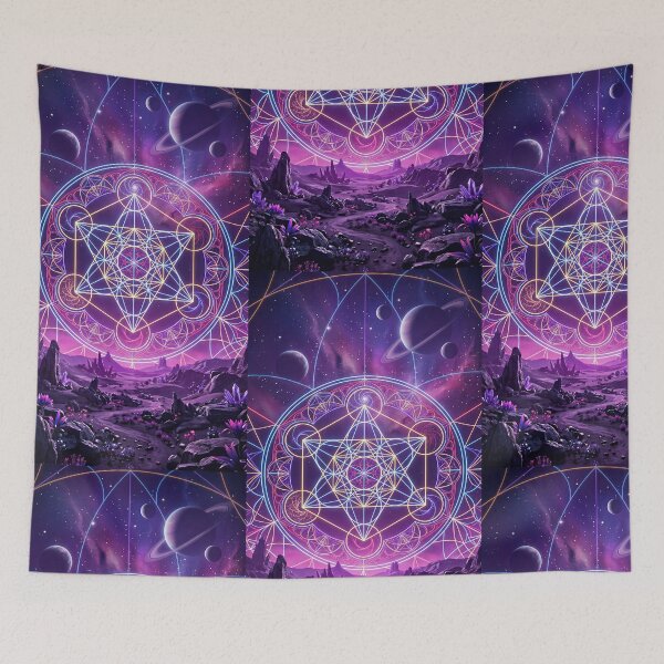 Item preview, Glowing Neon Metatron's Cube Alien World | Monkeybusiness designed and sold by monkeybusiness.pt.