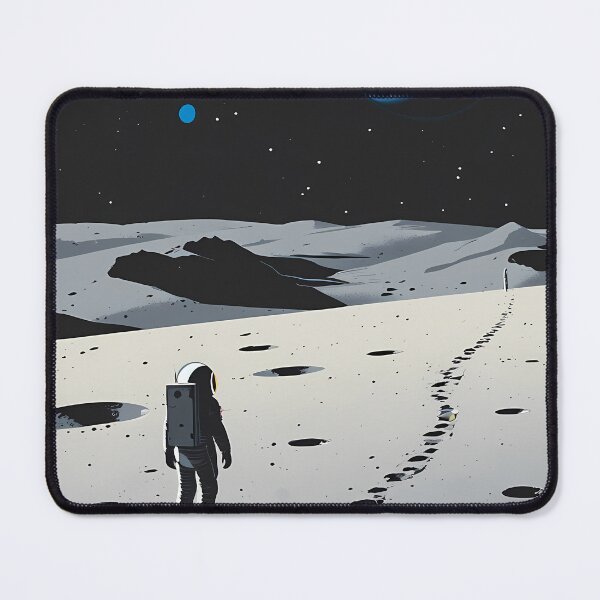 Item preview, Retro Moon Landing Travel Poster - Earthrise Space Art designed and sold by Deep Field Prints.