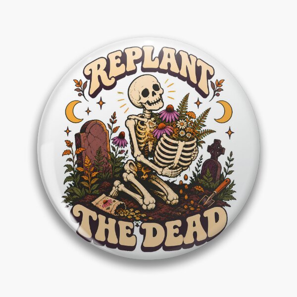 Item preview, Goth Gardener Skeleton Planting Wildflowers Botanist designed and sold by chattsuede.