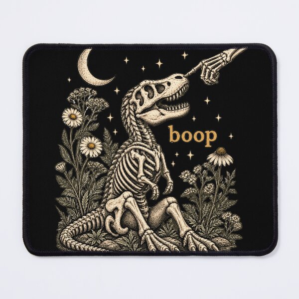 Item preview, Vintage T Rex Skeleton Boop Gothic Dinosaur Engraving designed and sold by DijaMar.