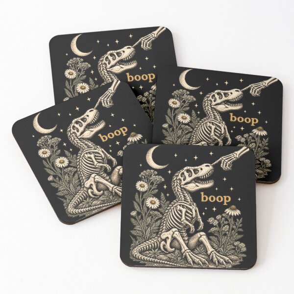 Item preview, Vintage T Rex Skeleton Boop Gothic Dinosaur Engraving designed and sold by DijaMar.