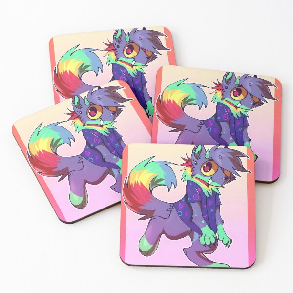 Item preview, Colorful Cartoon Wolf Character designed and sold by Fibi-studio.