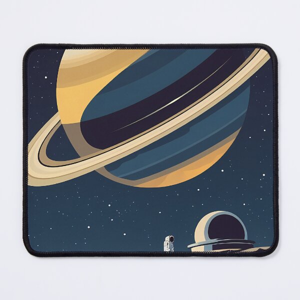 Item preview, Retro Saturn Travel Poster - Rings of Saturn Space Art designed and sold by Deep Field Prints.